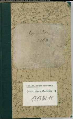 Belege zum Hypothekenbuch des Hochgerichts Schwelm Bd. 11