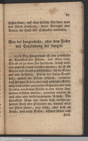 Von der Lungensucht, oder dem Fieber mit Entzündung der Lungen