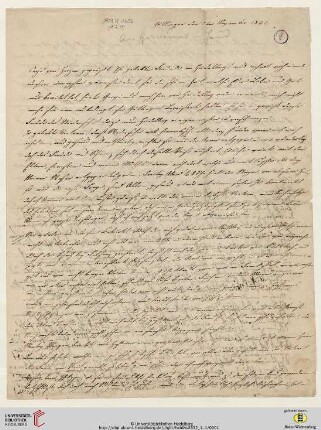 Nachlass Georg Gottfried Gervinus. Korrespondenz Carl und Sophie Oesterley/Georg Gottfried und Viktoria Gervinus: Brief von Sophie Oesterley und Carl Oesterley an Viktoria Gervinus und Georg Gottfried Gervinus