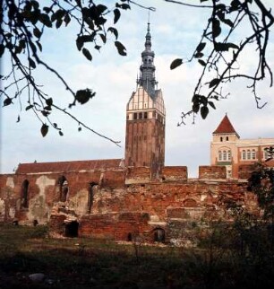 Elbing : Elbląg. Im Zweiten Weltkrieg zerstörte Nikolaikirche