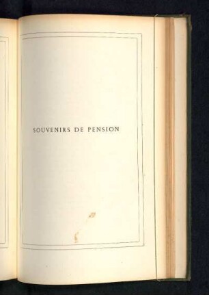 Souvenirs de pension