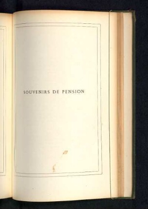 Souvenirs de pension