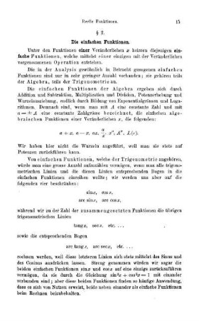 § 2. Die einfachen Funktionen.