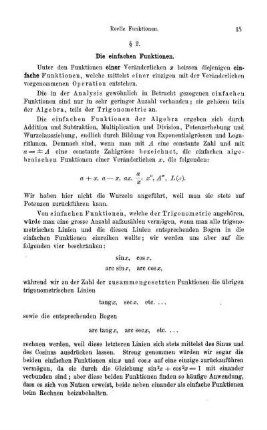 § 2. Die einfachen Funktionen.