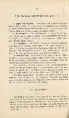IX. Baugewerbe.