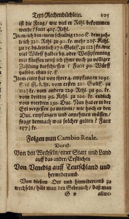 Folgen nun Cambio Reale.