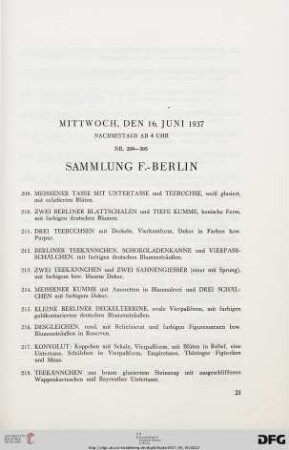 Mittwoch, den 16. Juni 1937, Nachmittags (Nr. 209-365)