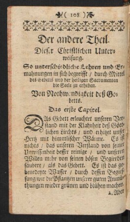 Der andere Theil. Dieser Christlichen Unterweisung.