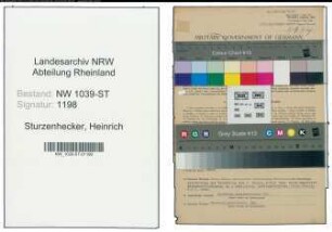 Entnazifizierung Heinrich Sturzenhecker , geb. 27.12.1897 (Finanzbeamter)