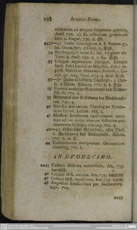 [Libri] In Duodecimo