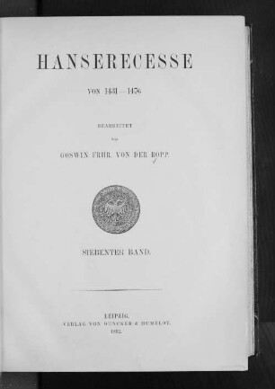 Abth. 2, Bd. 7: Von 1431 - 1476