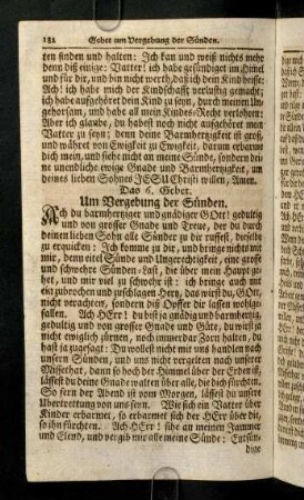 182-193, Das 6. - 9. Gebet