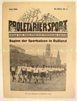 Wochenzeitschrift der Arbeitersportbewegung "Proletariersport"