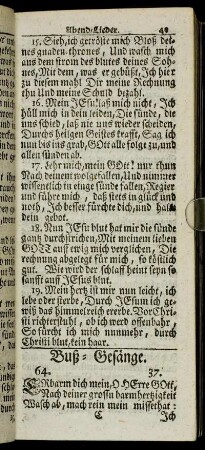 Buß-Gesänge.
