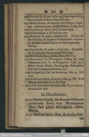 [Libri] In Duodecimo