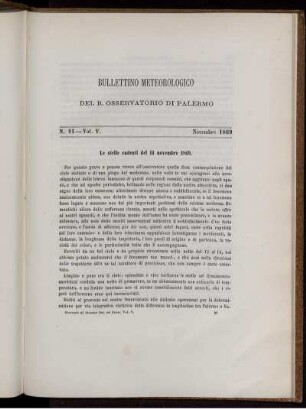 N. 11 - Vol. V. Novembre 1869
