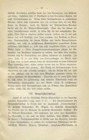 VII. Gemeinschaftspflege