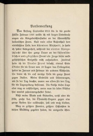 V-VI, Vorbemerkung