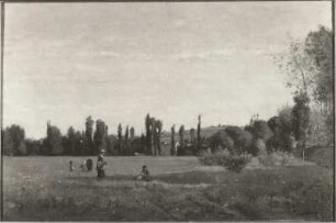 Wiesenlandschaft Saint Hilaire (um 1863, bezeichnet rechts unten: "C. Pissarro"; Leinwand; 0,496 x 0,74 m; Museum der Schönen Künste Budapest)