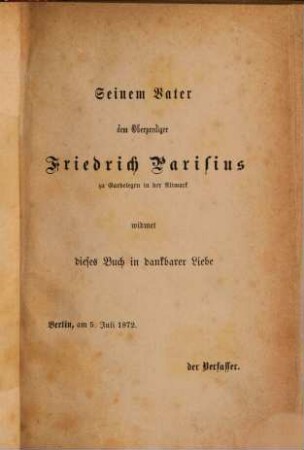 Pflicht und Schuldigkeit : Eine altmärkische Geschichte von Ludolf Parisius. 1