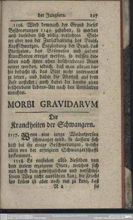 Morbi Gravdiarum : Die Kranckheiten der Schwangern