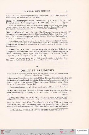 IX. Johann Elias Ridinger (Nr. 321 - 354)