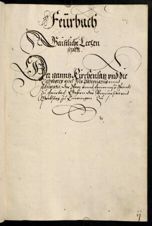 Geistliche Lehenschafft (Gaistliche Leehenschafft)