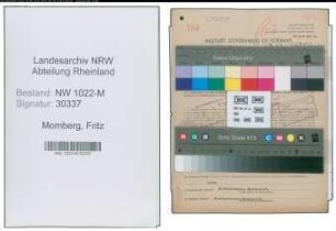 Entnazifizierung Fritz Momberg , geb. 10.03.1899 (Gastwirt)
