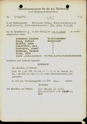 Pfau, Wilhelm