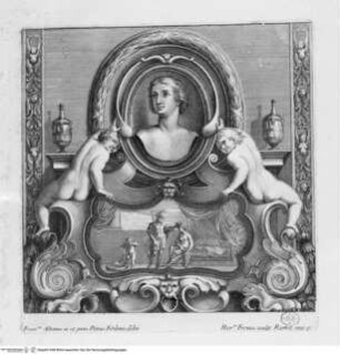 Francisci Albani et Domenici Zampieri ... celeberrimas picturas opere albario expressas ... Florentiae 1754, Medaillons mit Putti