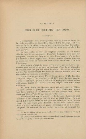 Chapitre V. Moeurs et coutumes des Lolos