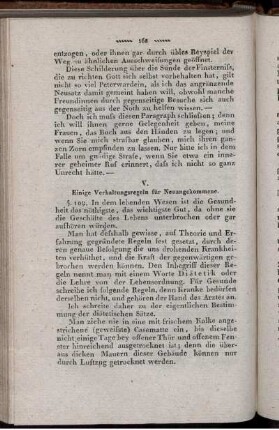 V. Einige Verhaltungsregeln für Neuangekommene