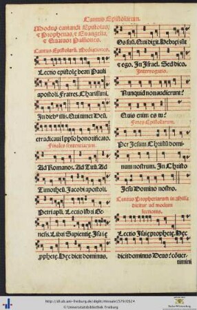 Cantus Epistolarum.