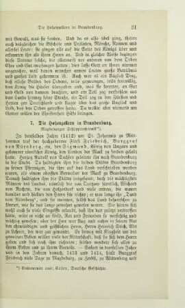 7. Die Hohenzollern in Brandenburg