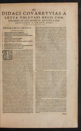 Didaci Covarruvias A Leyva Toletani, Regii Consiliarii In Clementis Quinti Constitutionem: Si Furiosus. Rubrica De Homicidio. Relectio.