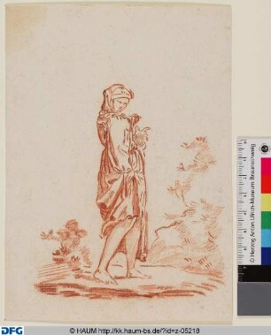 Weibliche Figur, in Landschaft