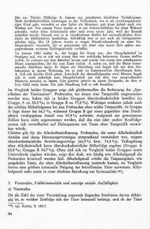 a) Vorstrafen