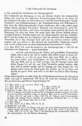 a) Die symbolischen Funktionen der Steinigungsstrafe