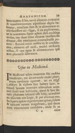 Usus in Medicina.