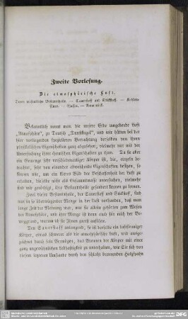 Zweite Vorlesung. Die atmosphärische Luft