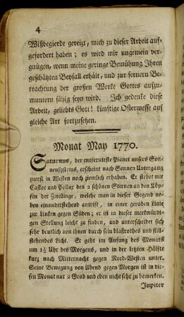 Monat May 1770.