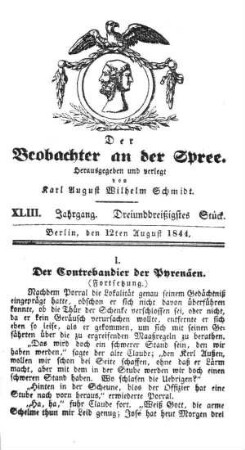 33. Stueck, 12. August 1844