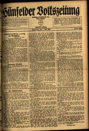 Ausgabe vom Donnerstag, den 01. Juli 1920.