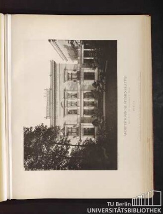 Serie I. No. 75. Villa Thiergarten-Straße No. 29. Berlin.