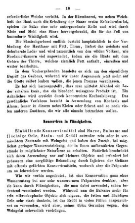 Konserviren in Flüssigkeiten.