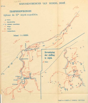 No. 44. Troepenbewegingen tijdens de IIde Atjeh-expeditie