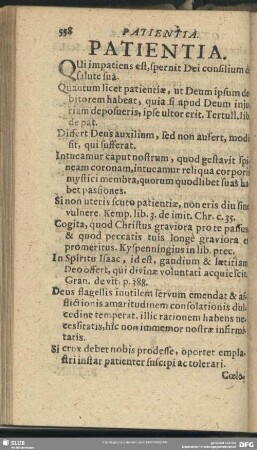 P [Patientia - Providentia Divina]