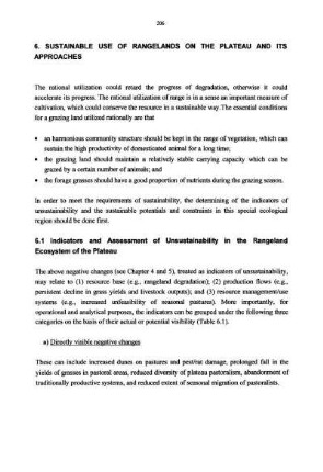 6. Sustainable use of rangelands on the plateau and its approaches