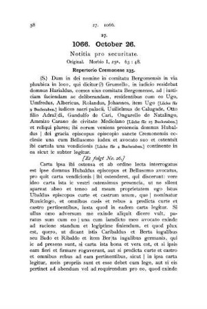 27. 1066. October 26. Notitia pro securitate.