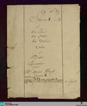 Symphonies - Don Mus.Ms. 1563 : B|b; BenP 127